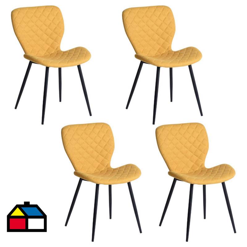 SIN MARCA - Set de 4 sillas 55x52x83 cm