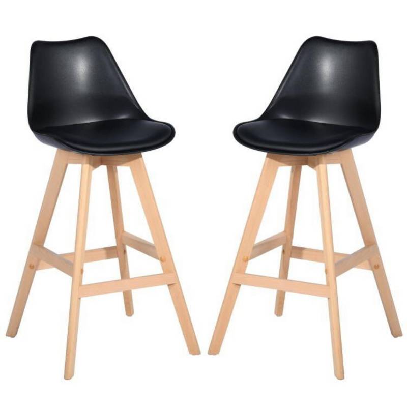 SIN MARCA - Set de 2 sillas negras