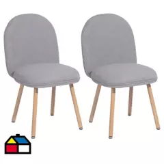 SIN MARCA - Set de 2 sillas 50x60x87 cm