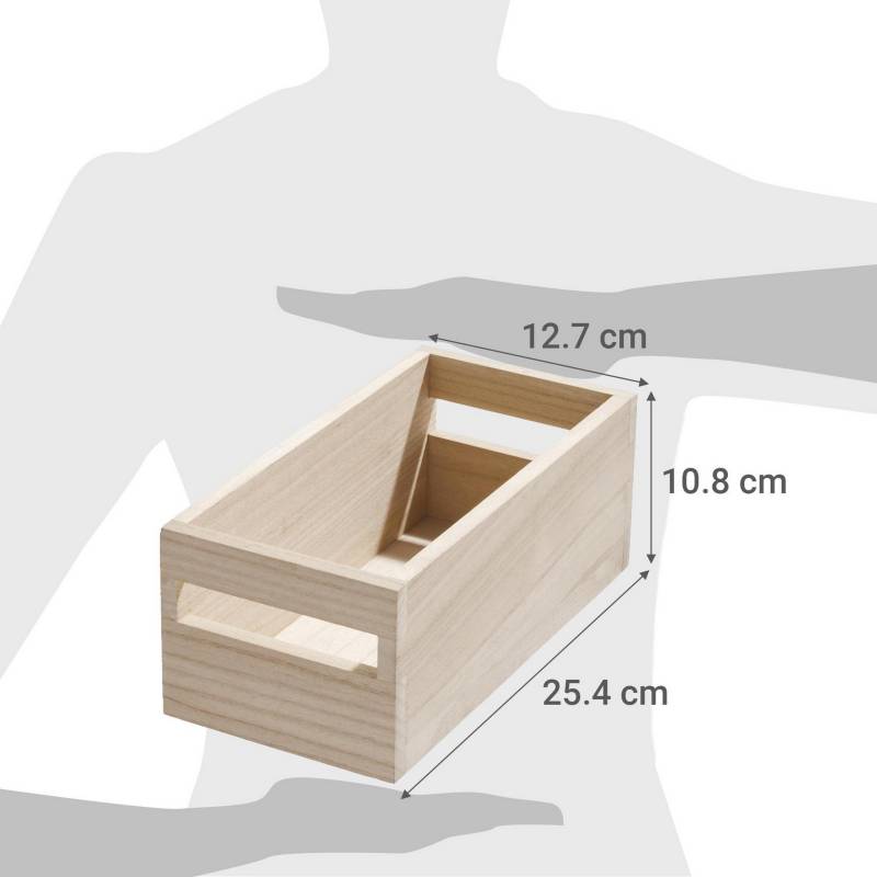 Caja madera 12,7x25,4x6,35 cm.
