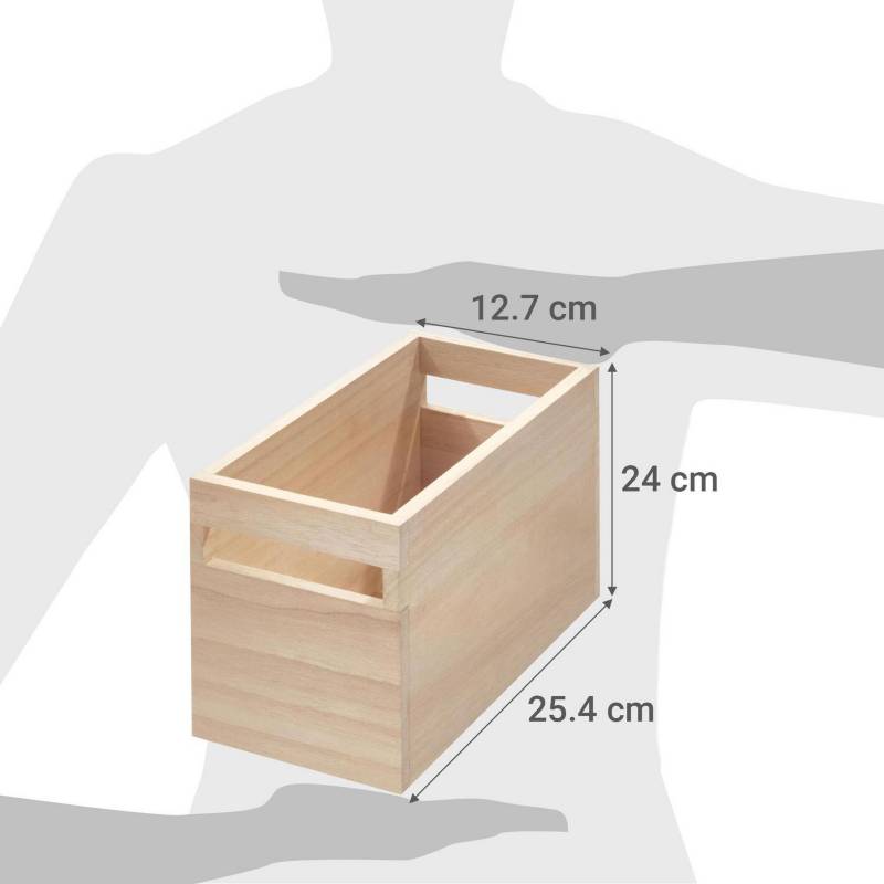 Caja madera 12,7x25,4x6,35 cm.