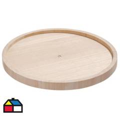 IDESIGN - Bandeja madera redonda 26,67x3,8 cm.