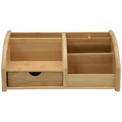HOMY - Organizador escritorio bambu 14x27x12 cm.