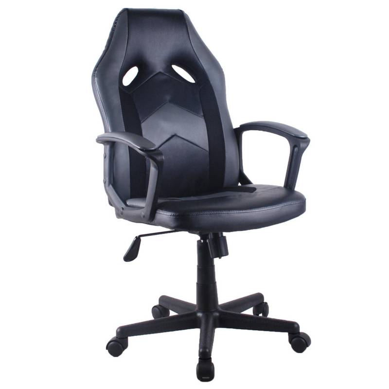 JUST HOME COLLECTION - Silla gamer gris / negra