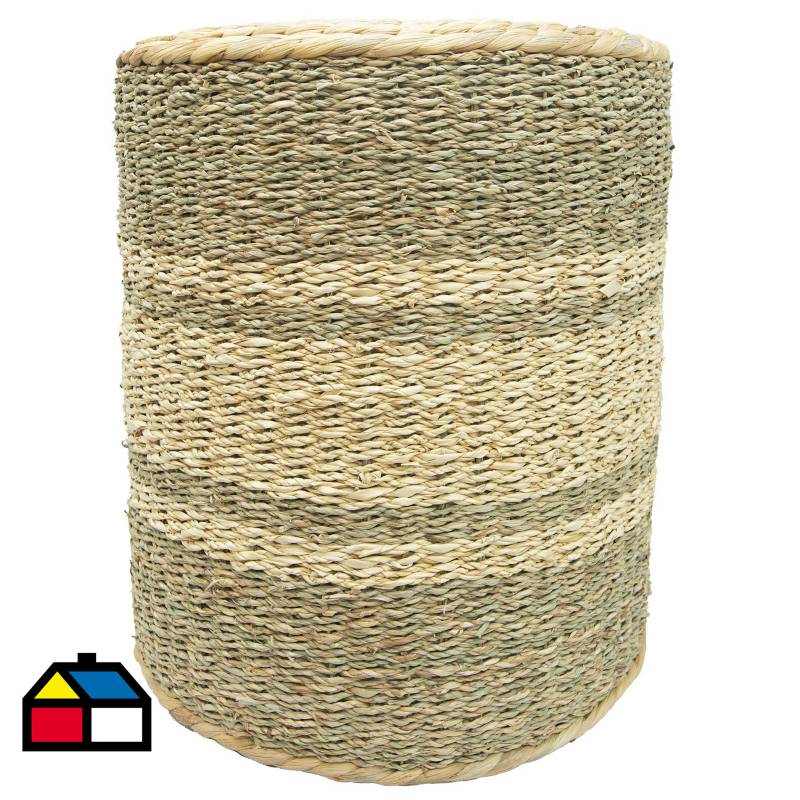 JUST HOME COLLECTION - Pouf redonde natural 40x40x45 cm