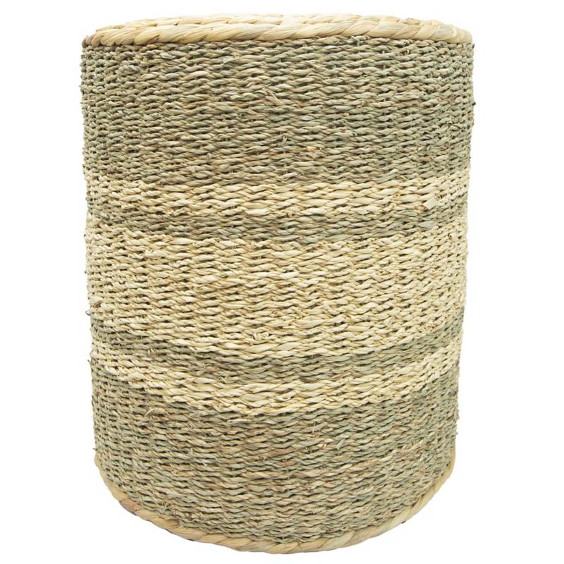 JUST HOME COLLECTION - Pouf redonde natural 40x40x45 cm.