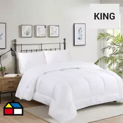 HOMY - Plumón blanco + sábana 144 hilos king