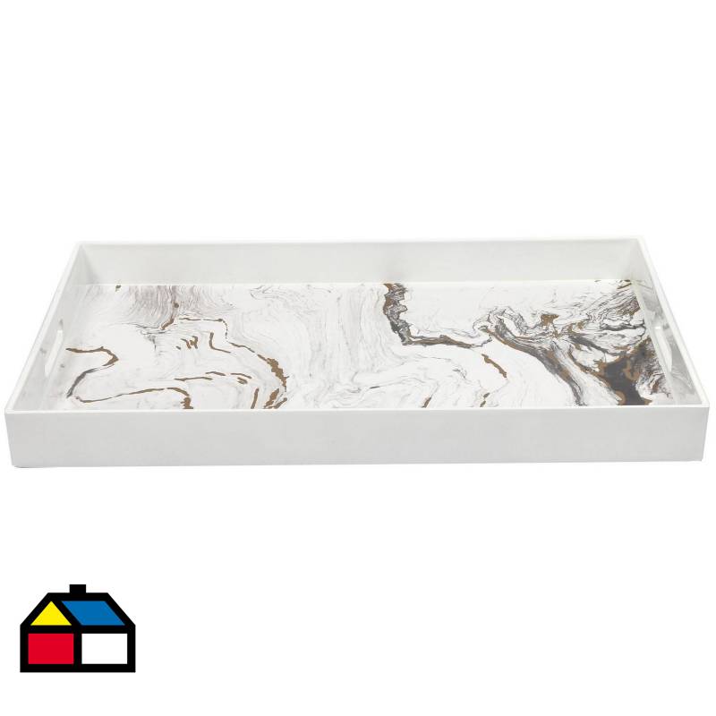 JUST HOME COLLECTION - Bandeja blanca 45x31 cm