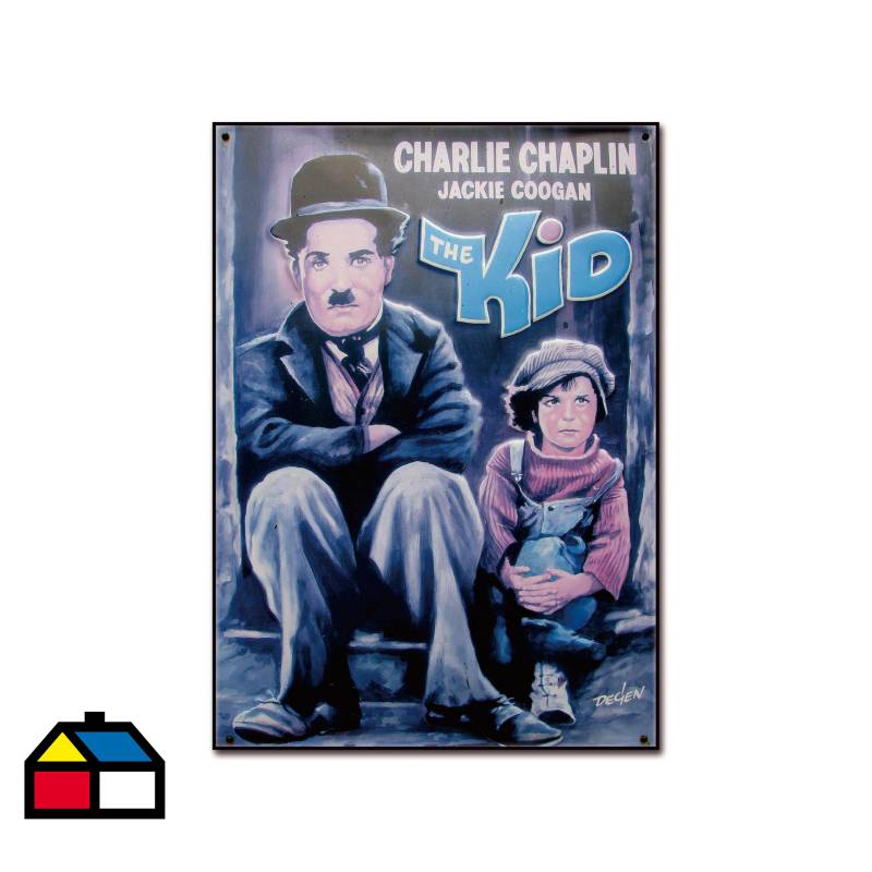 HOMY - Cuadro acrílico Charlie Chaplin 1 50x70 cm
