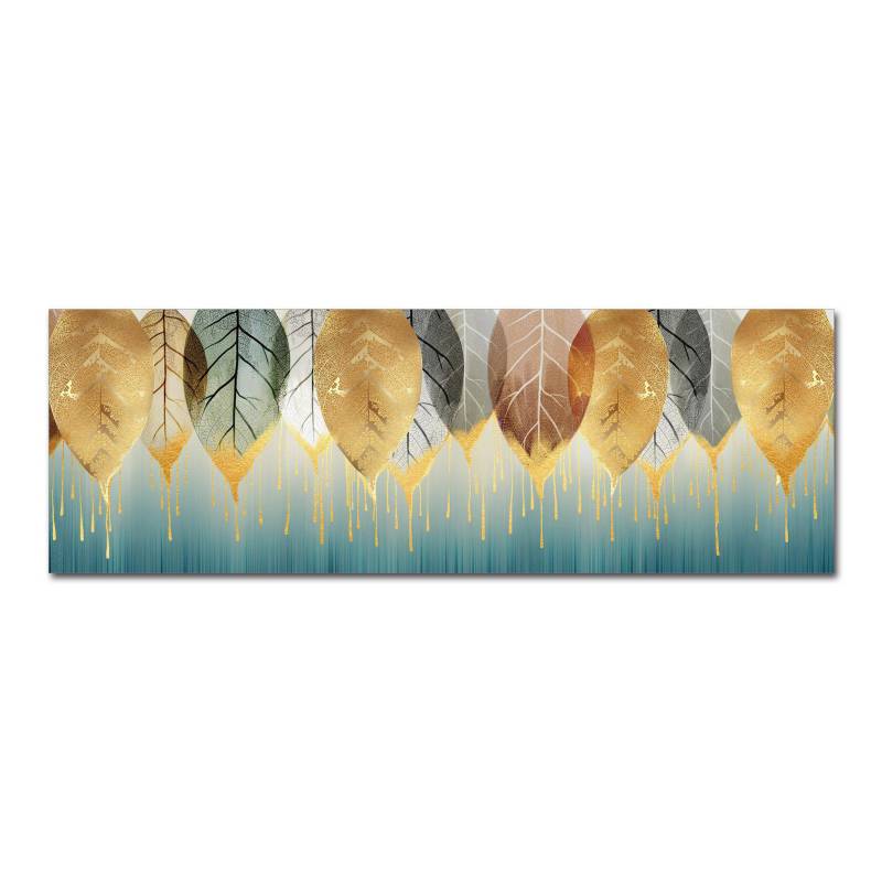 HOMY - Canvas acrílico hojas 40x120 cm