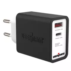UBERMANN - Cargador USB + tipo-C EU uberman
