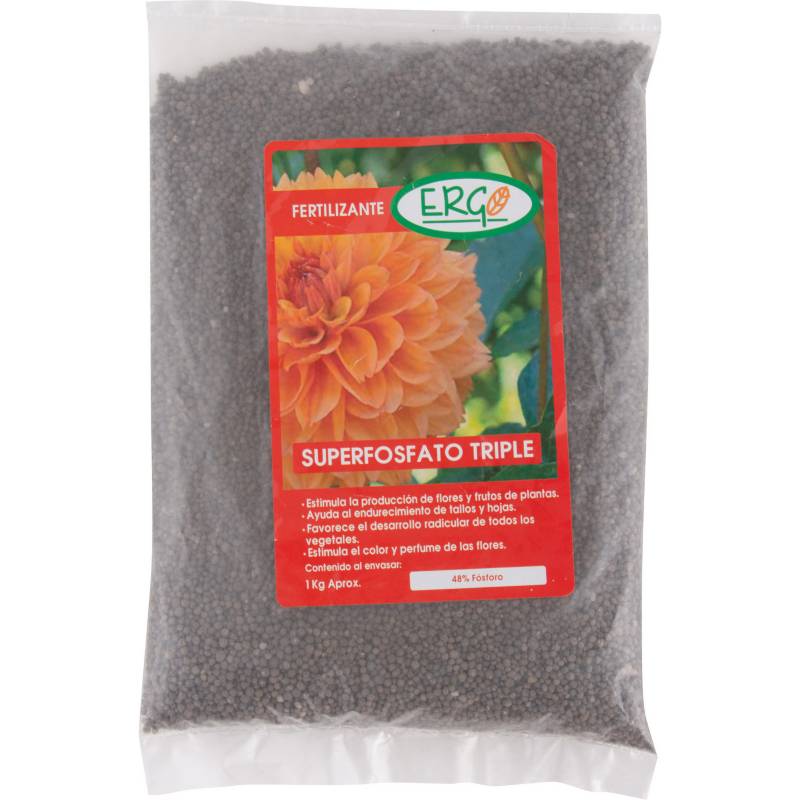 ERGO - Fertilizante para plantas superfosfato triple 1 kg bolsa