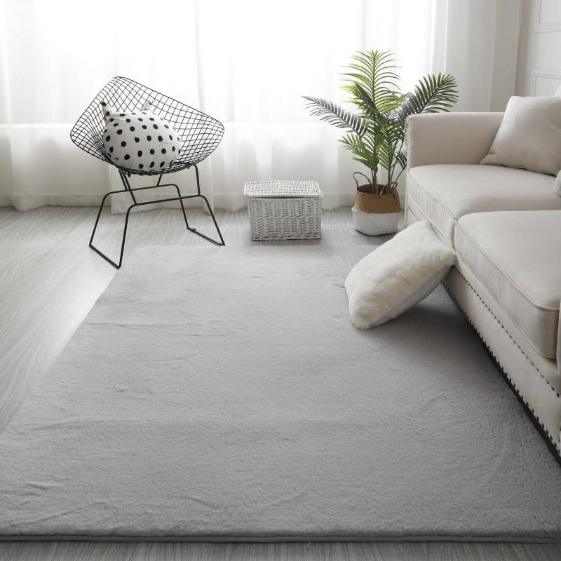 JUST HOME COLLECTION - Alfombra fox lisa 160x230 cm gris.