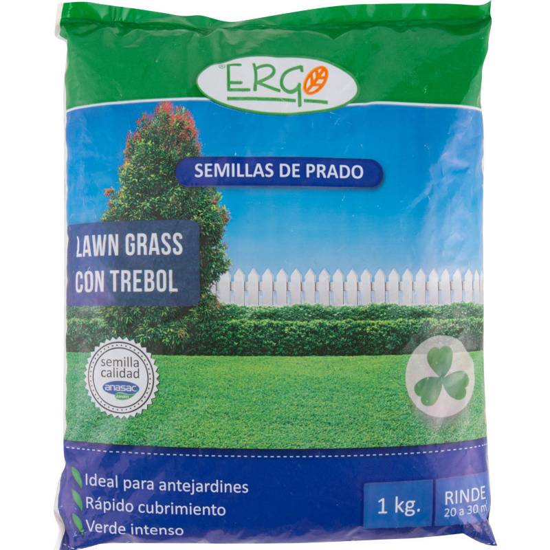 ERGO - Semilla Lawn Grass con Trébol 1 kg bolsa