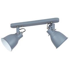 JUST HOME COLLECTION - Barra industrial 2 luces E27 gris.