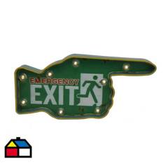 JUST HOME COLLECTION - Letrero Led Exit flecha verde