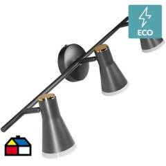 JUST HOME COLLECTION - Barra Led pipa 3 luces negro.