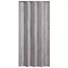 HOGGAN - Puerta plegable PVC milano color cemento 90x200 cm