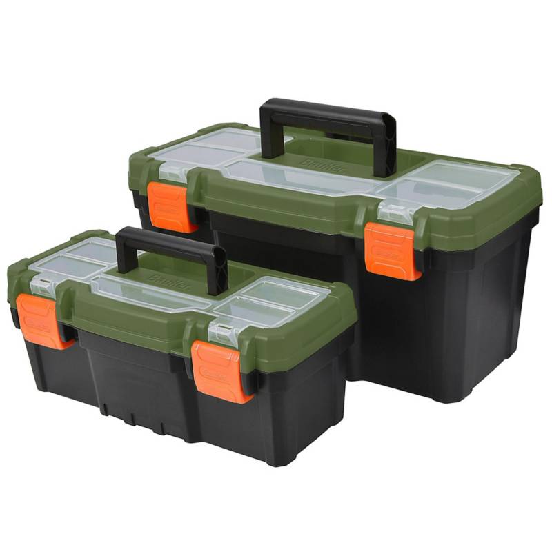 Set de cajas de herramientas plástico 2 unidades
