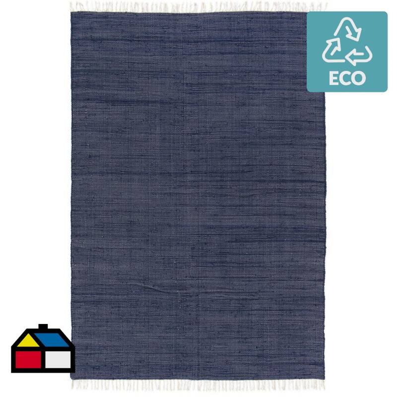 JUST HOME COLLECTION - Alfombra chindi cotton 160x230 cm azul oscuro