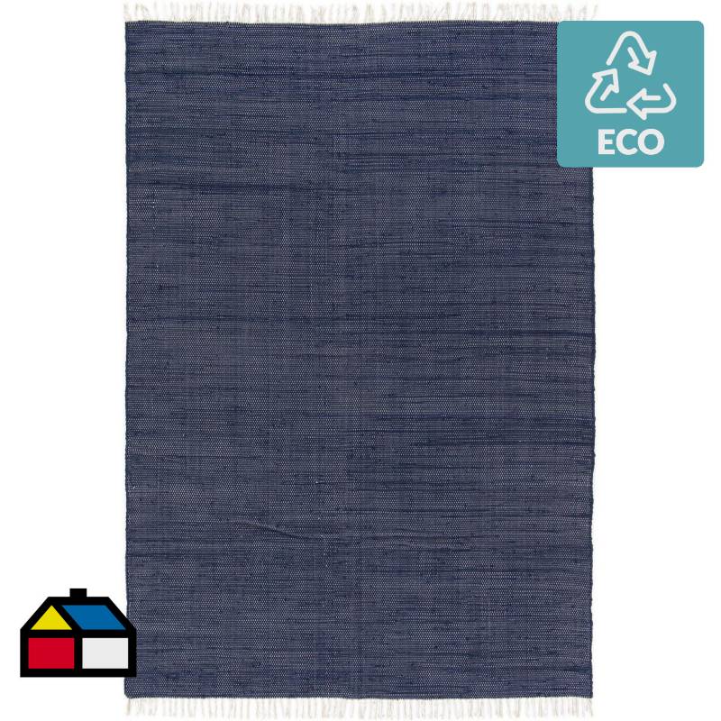JUST HOME COLLECTION - Alfombra chindi cotton 200x300 cm azul oscuro
