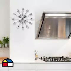JUST HOME COLLECTION - Reloj cocina utensilios 20 cm