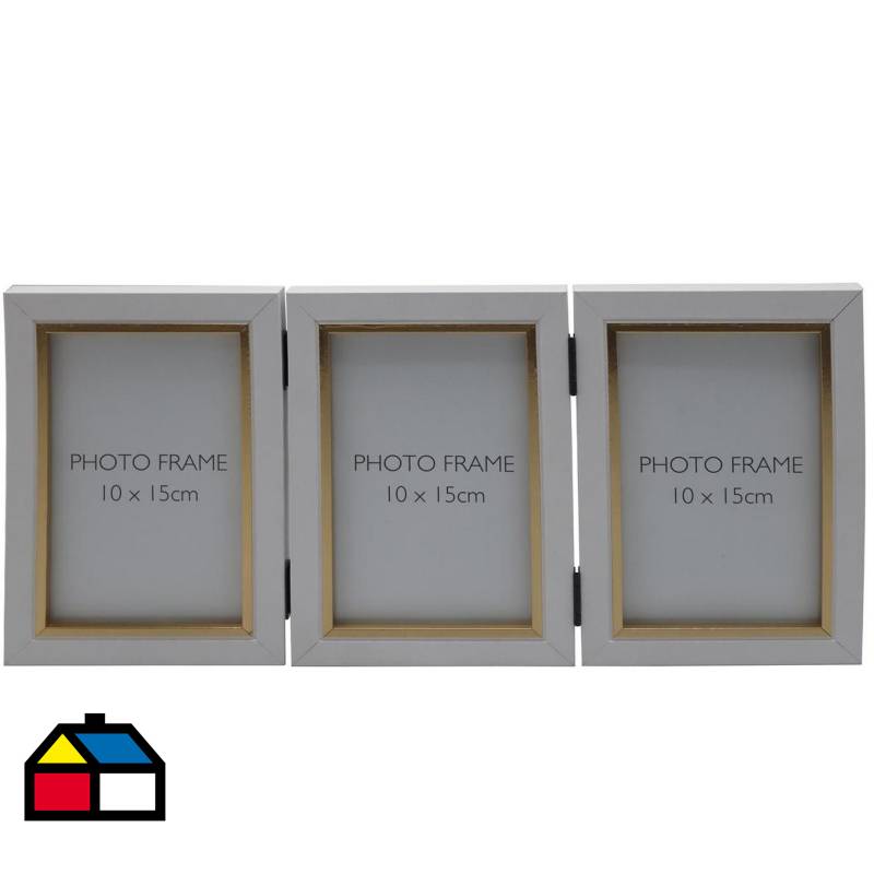 HOMY - Marco foto 3 piezas blanco 10x15 cm