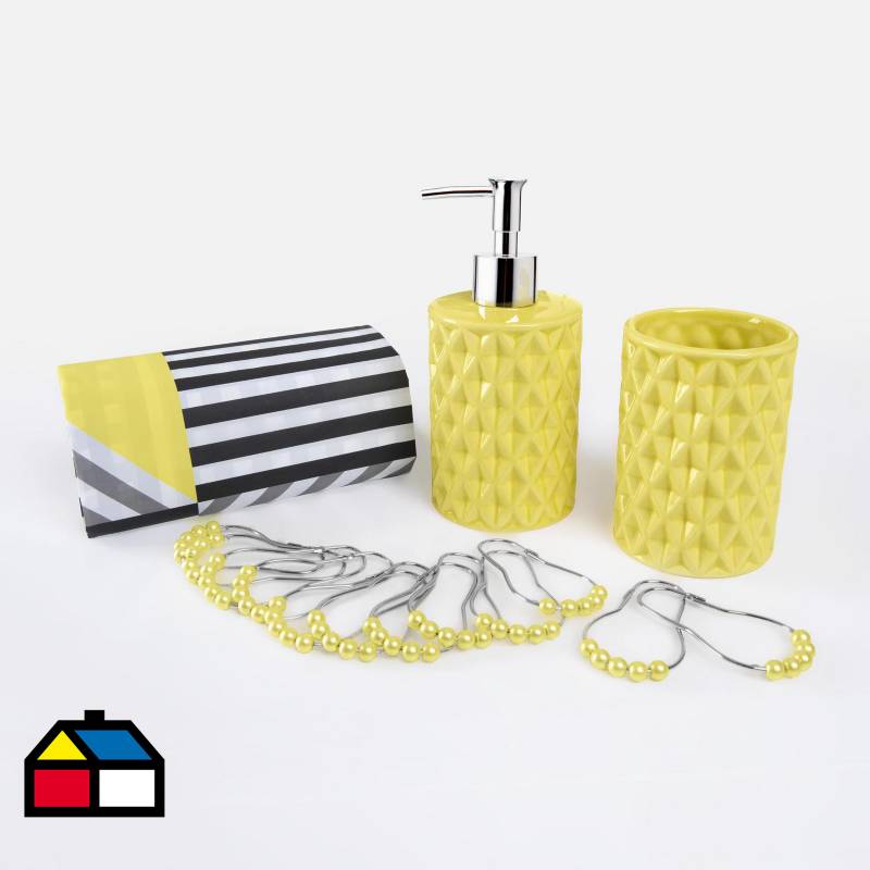 JUST HOME COLLECTION - Set baño 4 piezas groovy