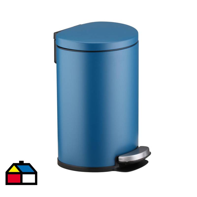 JUST HOME COLLECTION - Papelera baño forma 7 litros azul