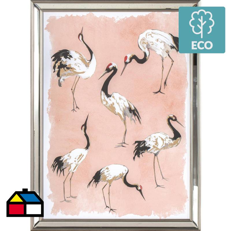 HOMY - Cuadro swan pink 56x76 cm