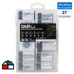 DAIRU - Set de pilas alcalinas AAX14+AAAX8+DX2+CX2+CR2032X4+Batería 9V