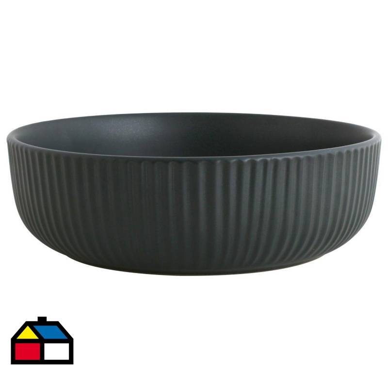 JUST HOME COLLECTION - Bowl diseño lineas negro