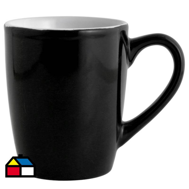 JUST HOME COLLECTION - Set 4 mugs 365 ml negro