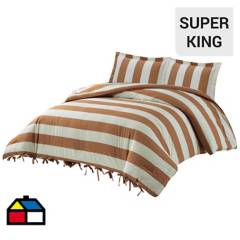 HOMY - Cobertor stripes café súper king