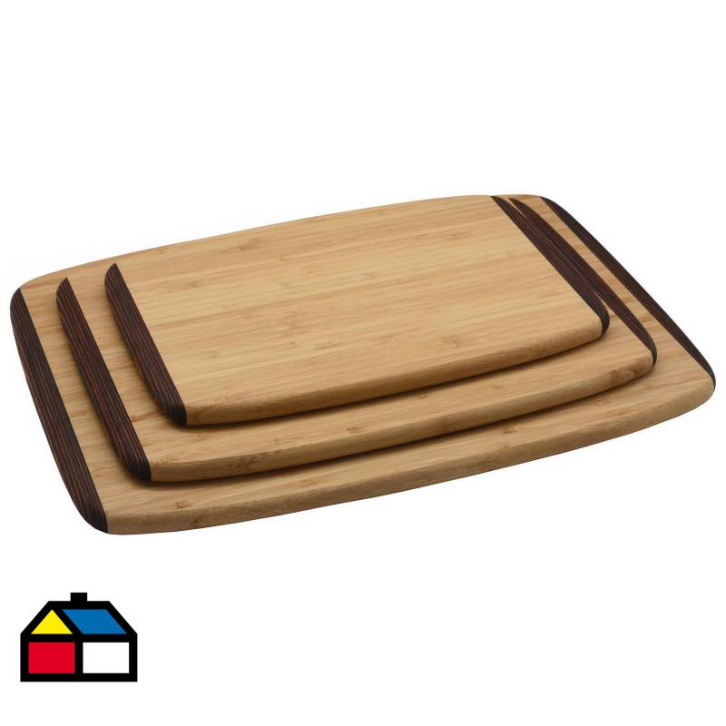 JUST HOME COLLECTION - Set 3 tabla bambu para picar