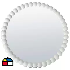 JUST HOME COLLECTION - Espejo redondo 70 cm puntos blanco