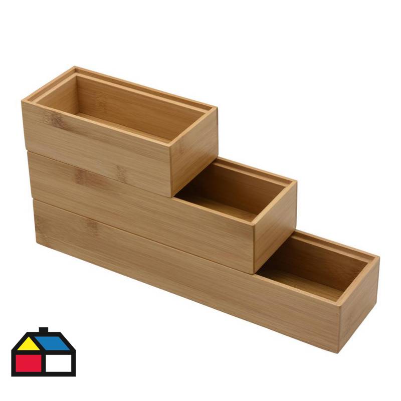 Caja bambu set/3 - Bric