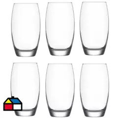 LAV - Set 6 vasos vidrio 510 ml