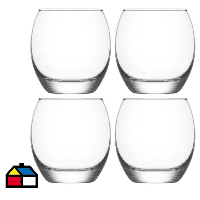 LAV - Set 4 vasos vidrio 405 ml