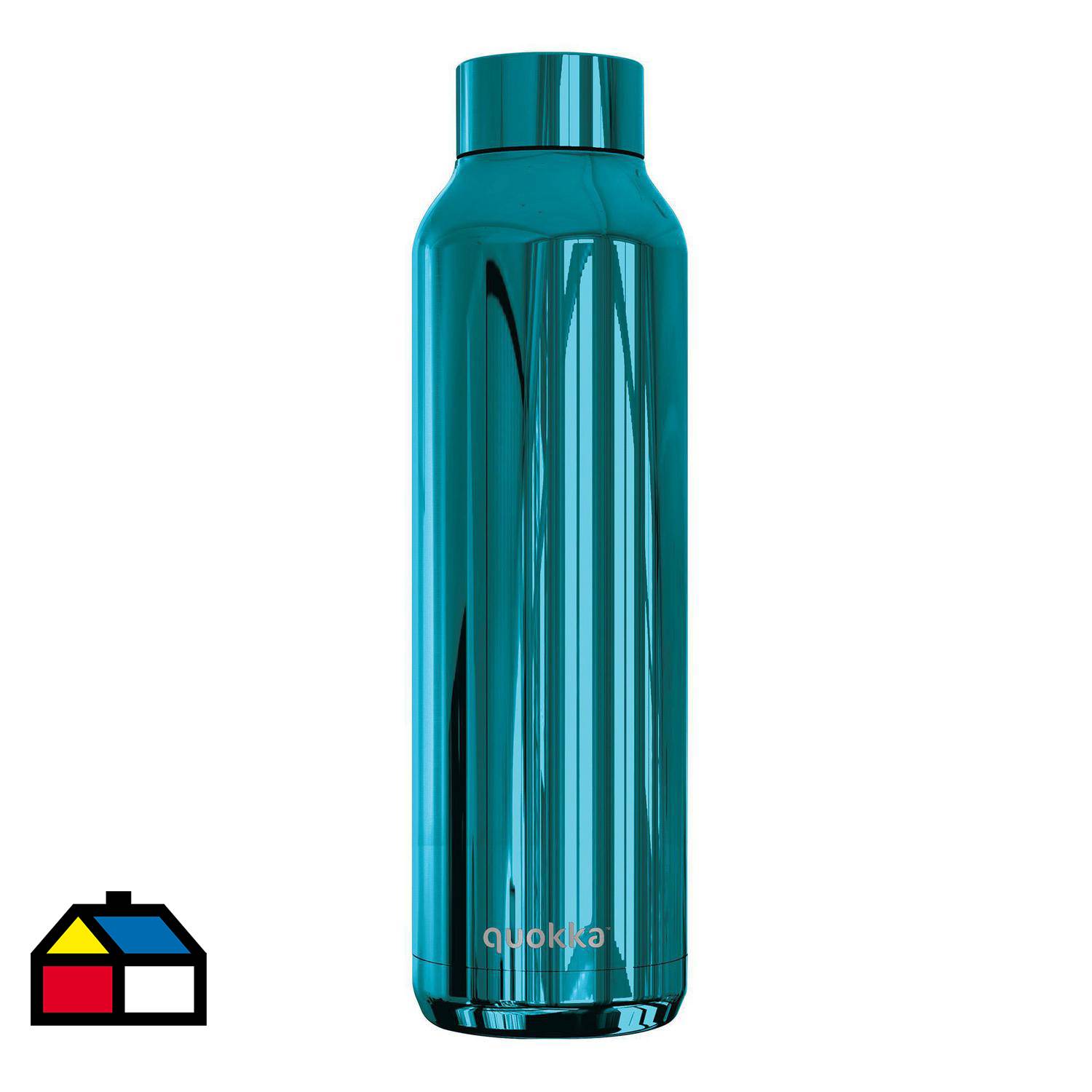 Botella de agua, 750 ml, Acero inoxidable turquesa, ¡En stock!