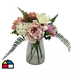 JUST HOME COLLECTION - Arreglo flores artificial con base 30 cm