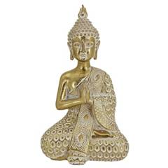 HOMY - Buda meditando dorado 19 cm