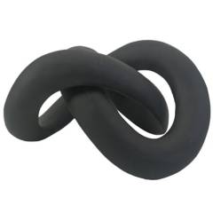 HOMY - Figura geometrica ovalos negro 25 cm.
