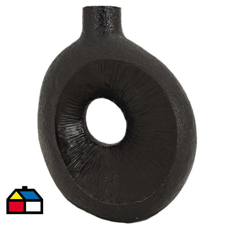HOMY - Florero circular negro 19 cm