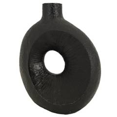 HOMY - Florero circular negro 19 cm