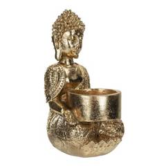 HOMY - Buda Meditando dorado 14,5 cm