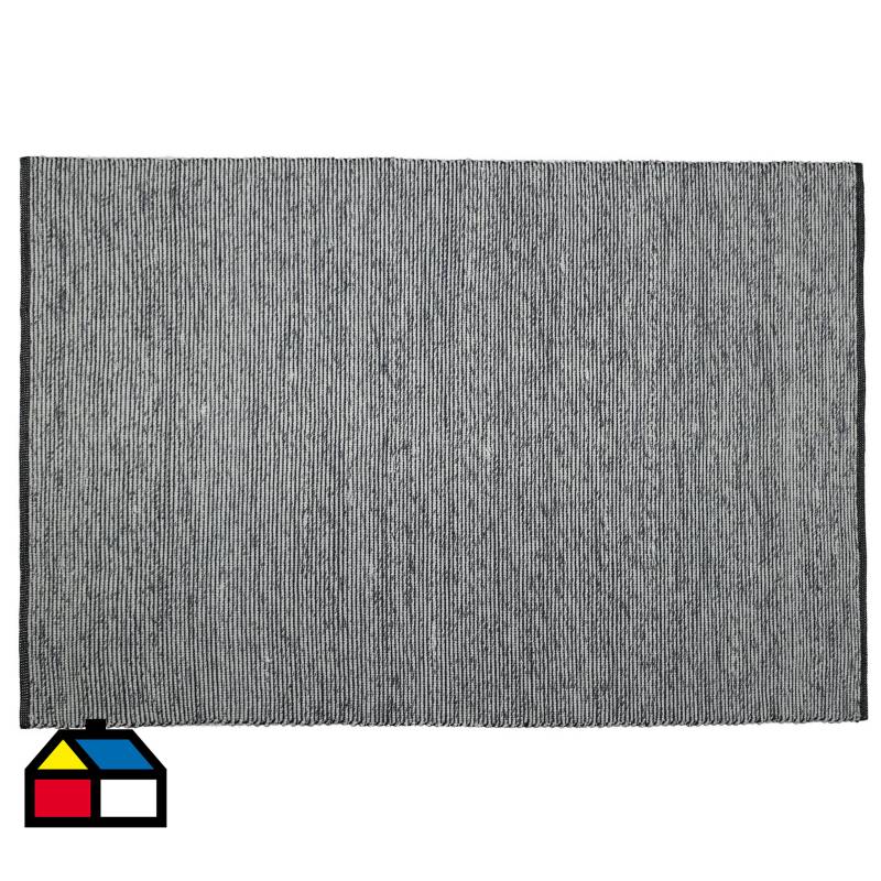 JUST HOME COLLECTION - Alfombra bazar lisa 160x230 negro natural