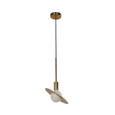 Lámpara colgante bronce dorado 1 luz E27 5W (Bombillo Led Incluido)