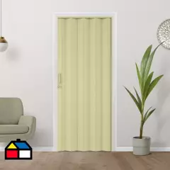 HOGGAN - Puerta plegable PVC modelo Milano 90x200 cm color amarillo