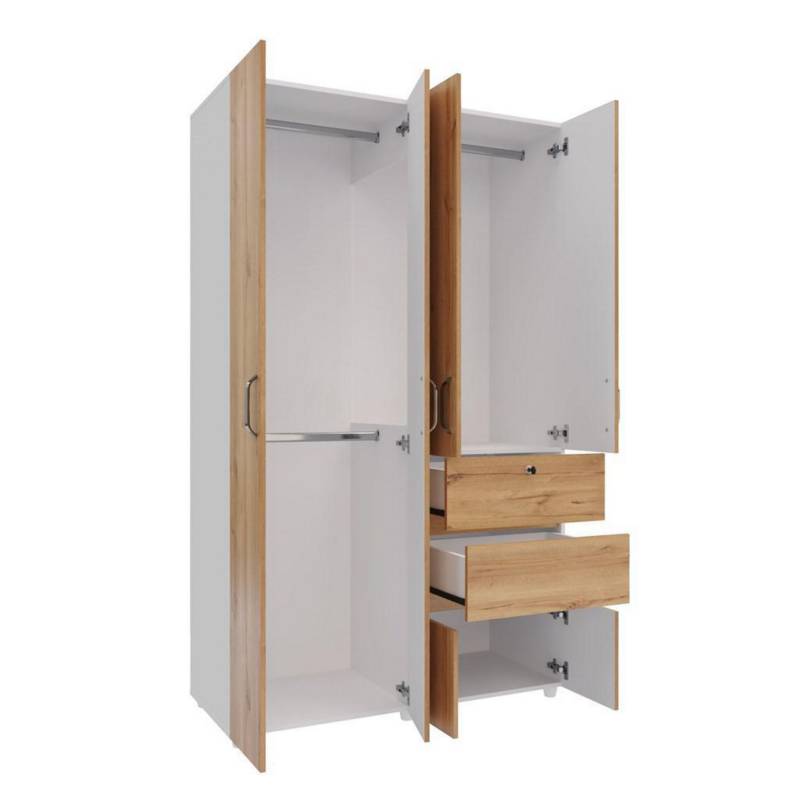 Closet 4 puertas 2 cajones con zapatero 120x50x200 cm